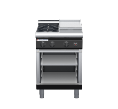 waldorf bold rn8403gl-cb-b0 600mm gas cooktop on cabinet base with low splashback