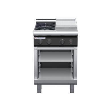 waldorf cue rn8403gl-cb-c0 600mm gas cooktop on cabinet base with low splashback