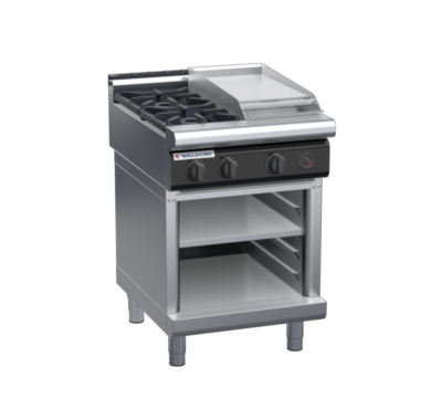 waldorf cue rn8403gl-cb-c0 600mm gas cooktop on cabinet base with low splashback