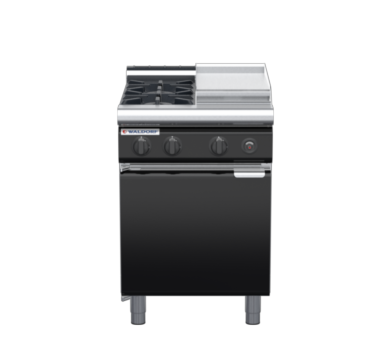 waldorf bold rn8403gl-cd-b0 600mm gas cooktop oncabinet base with door and low splashback