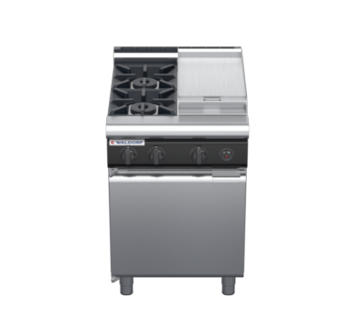 waldorf cue rn8403gl-cd-c0 600mm gas cooktop oncabinet base with door and low splashback
