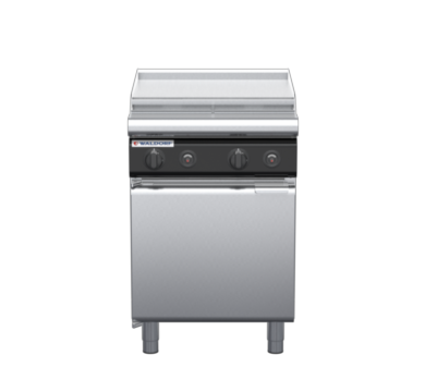 waldorf cue rn8406gl-cd-c0 600mm gas cooktop oncabinet base with door and low splashback