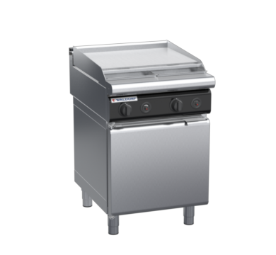 waldorf cue rn8406gl-cd-c0 600mm gas cooktop oncabinet base with door and low splashback