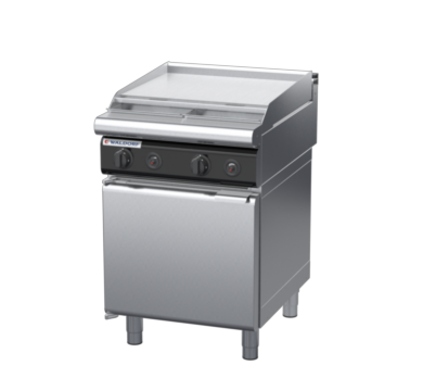 waldorf cue rn8406gl-cd-c0 600mm gas cooktop oncabinet base with door and low splashback