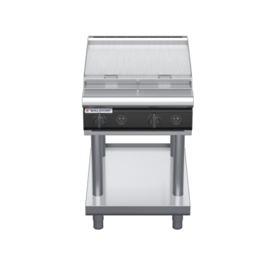 waldorf cue rn8406gl-ls-c0 600mm gas cooktop on leg stand with low splashback