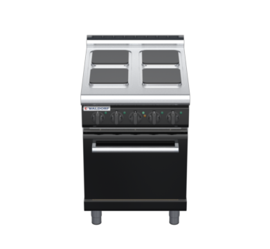 waldorf bold rn8410ecl-b0 600mm electric sealed hobs oven range with low splashback