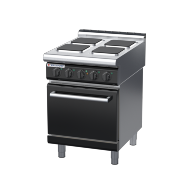 waldorf bold rn8410ecl-b0 600mm electric sealed hobs oven range with low splashback
