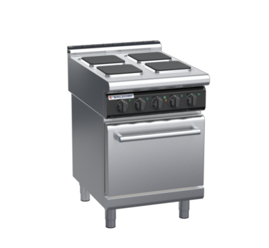 waldorf cue rn8410ecl-c0 600mm electric sealed hobs oven range with low splashback