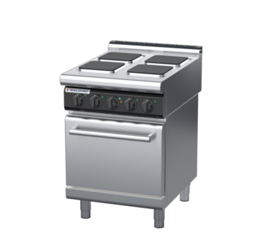 waldorf cue rn8410ecl-c0 600mm electric sealed hobs oven range with low splashback