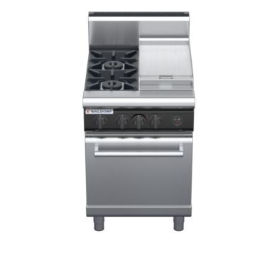 waldorf cue rn8413gh-c0 600mm gas oven range with high splashback