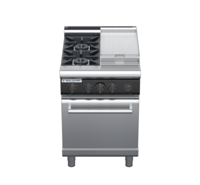 waldorf cue rn8413gl-c0 600mm gas oven range with low splashback
