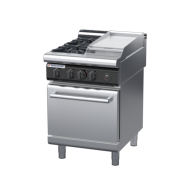 waldorf cue rn8413gl-c0 600mm gas oven range with low splashback