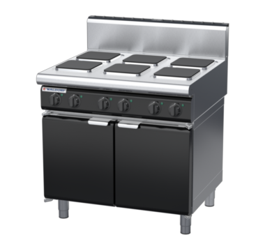 waldorf bold rn8600eh-cd-b0 900mm electric cooktop sealed hobs on cabinet base with door and high splashback