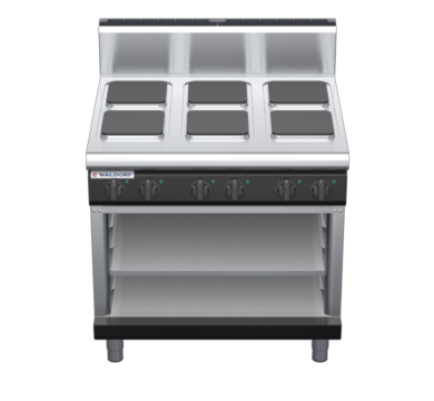 waldorf bold rn8600eh-ob-b0 900mm electric cooktop sealed hobs on open base with high splashback