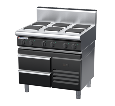 waldorf bold rn8600eh-rb-b0 900mm electric cooktop sealed hobs on refrigerated base with high splashback