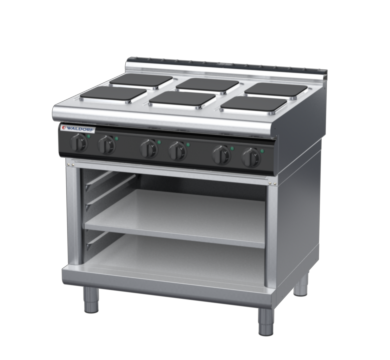 waldorf cue rn8600el-ob-c0 900mm electric cooktop sealed hobs on open base with low splashback
