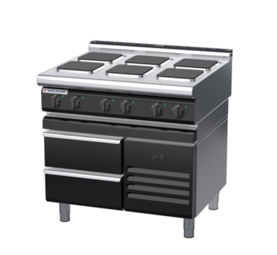 waldorf bold rn8600el-rb-b0 900mm electric cooktop sealed hobs on refrigerated base with low splashback