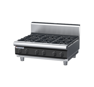 waldorf cue rn8600gh-b-c0 900mm gas cooktop bench model with high splashback