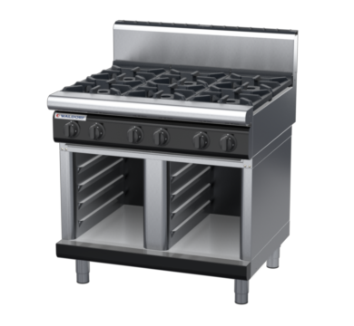 waldorf bold rn8600gh-cb-b0 900mm gas cooktop on cabinet base with high splashback