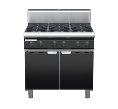waldorf bold rn8600gh-cd-b0 900mm gas cooktop oncabinet base with door and high splashback