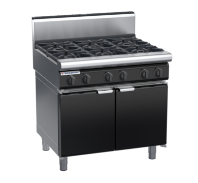 waldorf bold rn8600gh-cd-b0 900mm gas cooktop oncabinet base with door and high splashback