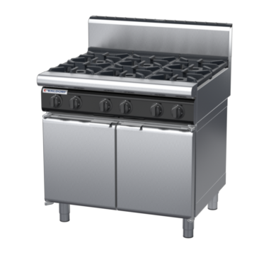 waldorf cue rn8600gh-cd-c0 900mm gas cooktop oncabinet base with door and high splashback