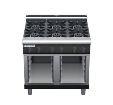 waldorf bold rn8600gl-cb-b0 900mm gas cooktop on cabinet base with low splashback