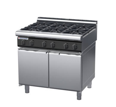 waldorf cue rn8600gl-cd-c0 900mm gas cooktop oncabinet base with door and low splashback