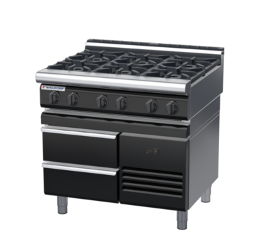 waldorf bold rn8600gl-rb-b0 900mm gas cooktop on refrigerated base with low splashback
