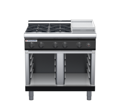 waldorf bold rn8603gl-cb-b0 900mm gas cooktop on cabinet base with low splashback