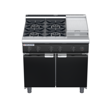 waldorf bold rn8603gl-cd-b0 900mm gas cooktop oncabinet base with door and low splashback