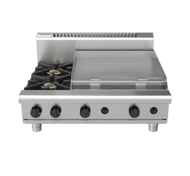 waldorf 800 series rn8606g-b - 900mm gas cooktop  bench model