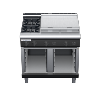 waldorf bold rn8606gl-cb-b0 900mm gas cooktop on cabinet base with low splashback