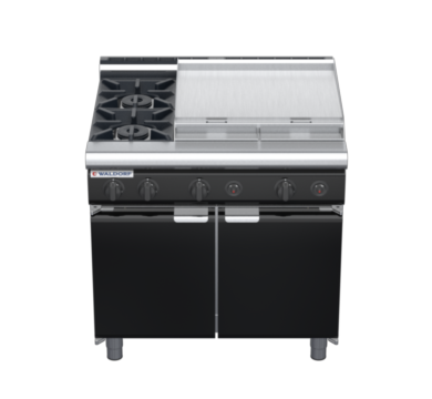 waldorf bold rn8606gl-cd-b0 900mm gas cooktop oncabinet base with door and low splashback