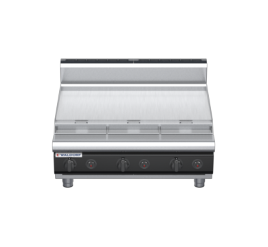 waldorf cue rn8609gh-b-c0 900mm gas cooktop bench model with high splashback