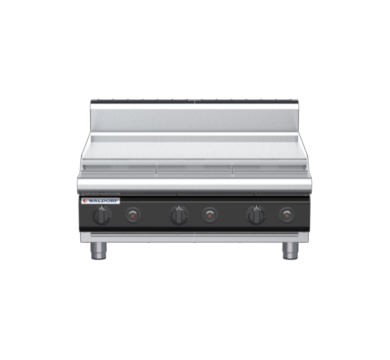 waldorf cue rn8609gh-b-c0 900mm gas cooktop bench model with high splashback