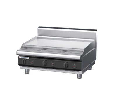 waldorf cue rn8609gh-b-c0 900mm gas cooktop bench model with high splashback