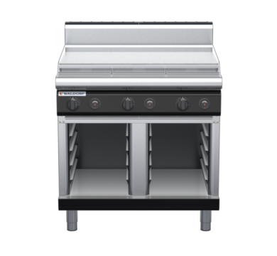 waldorf bold rn8609gh-cb-b0 900mm gas cooktop on cabinet base with high splashback