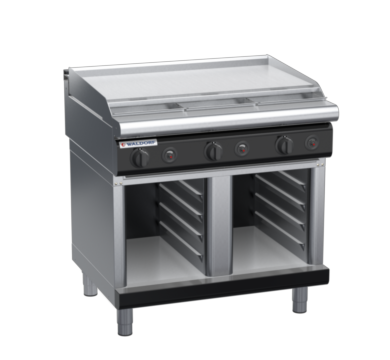 waldorf bold rn8609gl-cb-b0 900mm gas cooktop on cabinet base with low splashback