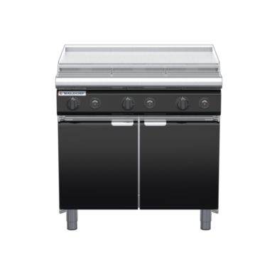 waldorf bold rn8609gl-cd-b0 900mm gas cooktop oncabinet base with door and low splashback