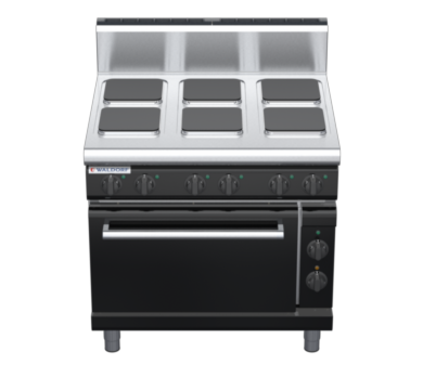 waldorf bold rn8610ech-b0 900mm electric sealed hobs oven range with high splashback