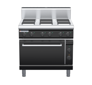 waldorf bold rn8610ech-b0 900mm electric sealed hobs oven range with high splashback