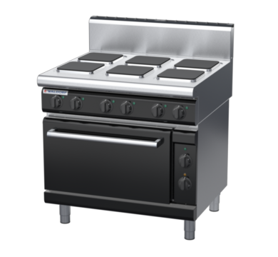 waldorf bold rn8610ech-b0 900mm electric sealed hobs oven range with high splashback