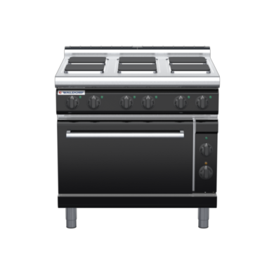 waldorf bold rn8610ecl-b0 900mm electric sealed hobs oven range with low splashback