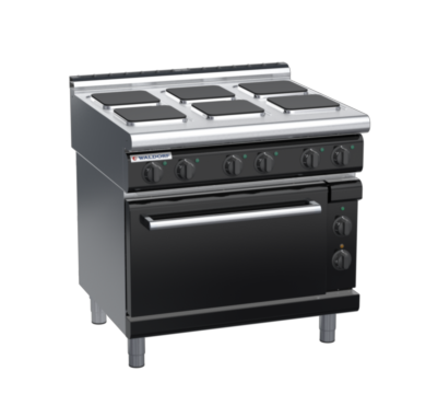 waldorf bold rn8610ecl-b0 900mm electric sealed hobs oven range with low splashback