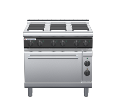 waldorf cue rn8610ecl-c0 900mm electric sealed hobs oven range with low splashback