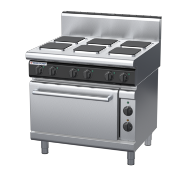 waldorf cue rn8610eh-c0 900mm electric sealed hobs oven range with high splashback
