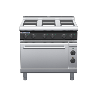 waldorf cue rn8610el-c0 900mm electric sealed hobs oven range with low splashback