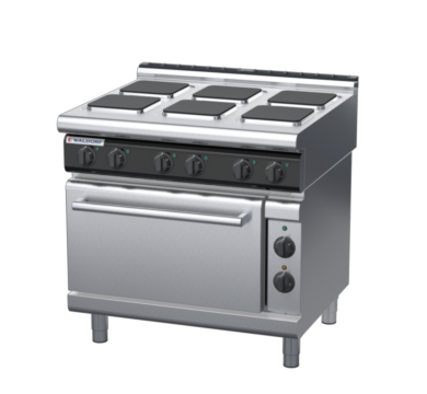 waldorf cue rn8610el-c0 900mm electric sealed hobs oven range with low splashback
