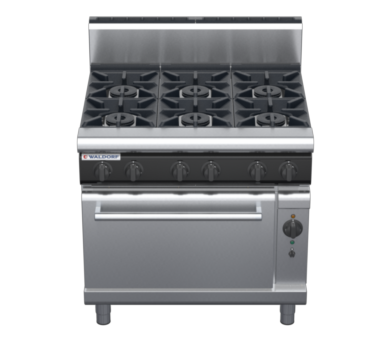 waldorf cue rn8610gch-c0 900mm gas oven range with high splashback